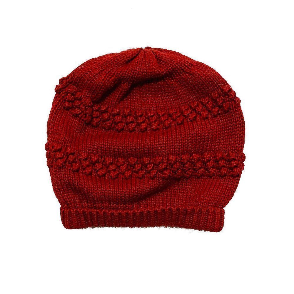 CADET Rousselle Burnt Orange Knit Infant Cap